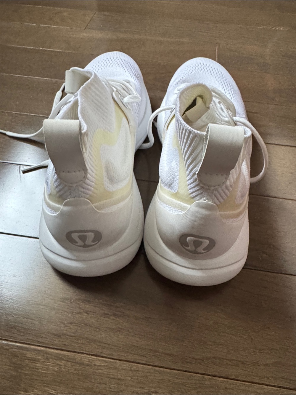 lululemon athletica Women’s White and Cream Knit Sneakers